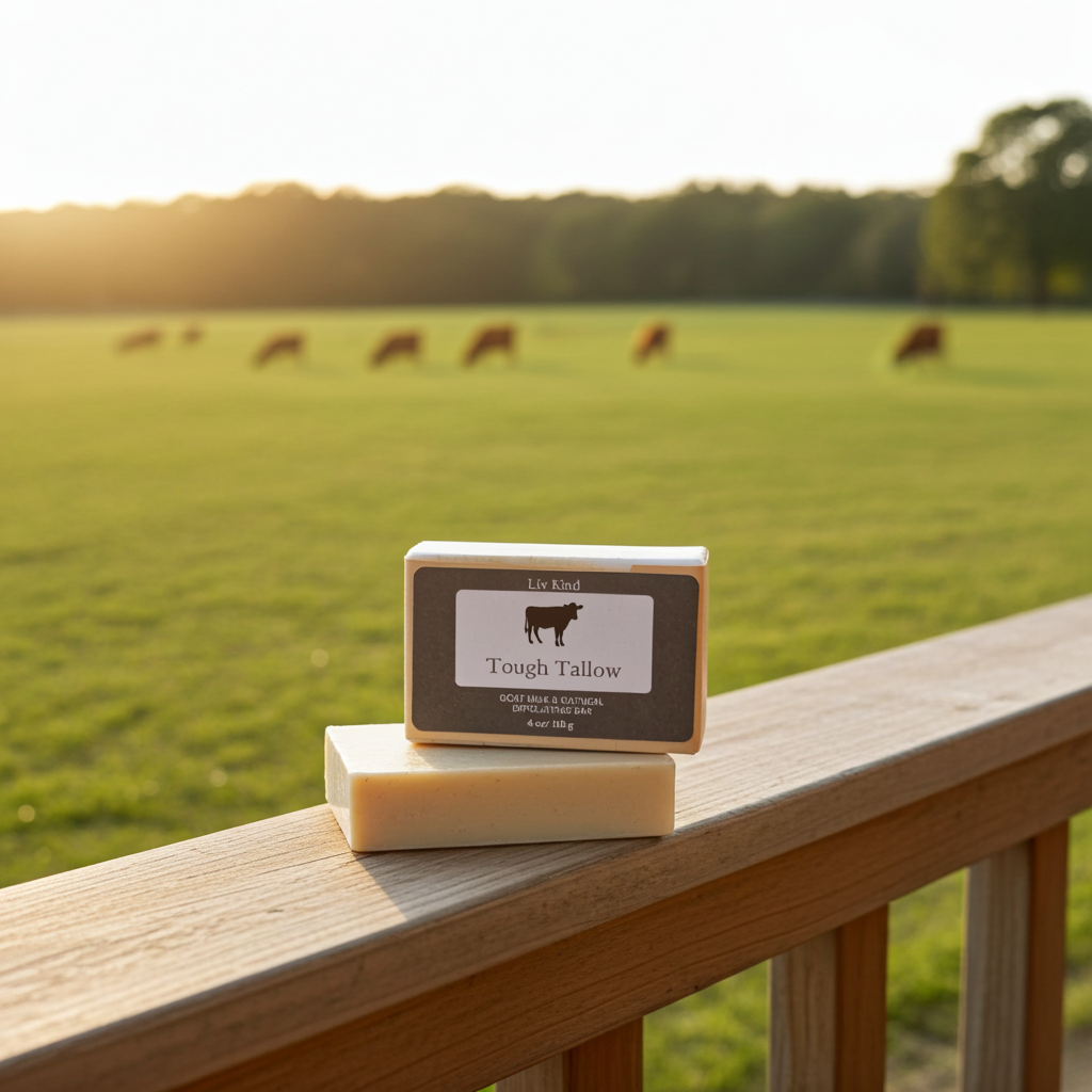 Liv Kind Tough Tallow Bar Soaps - Gentle Exfoliating Soap